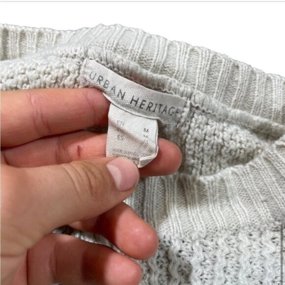 Urban Retro Striped Cropped Knit Sweater Medium Crop Top Long Sleeve - Picture 5 of 5